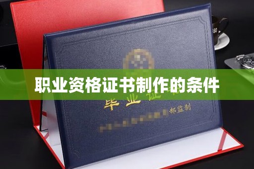 辛集职业资格证书制作的条件